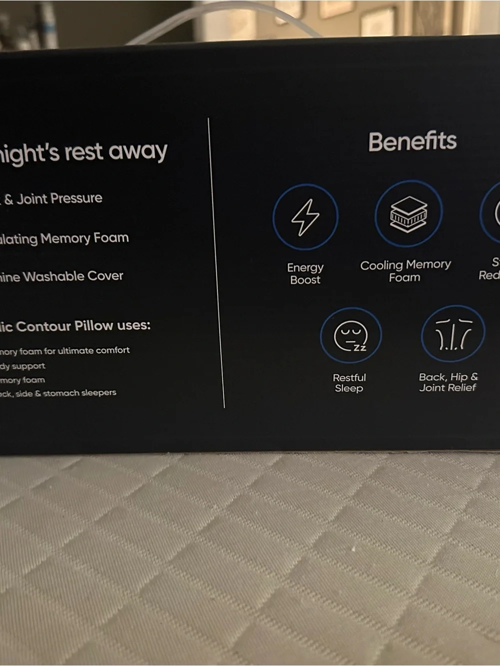 Brand NEW in BOX Sutera Adaptive Memory Foam Orthopedic Contour Pillow